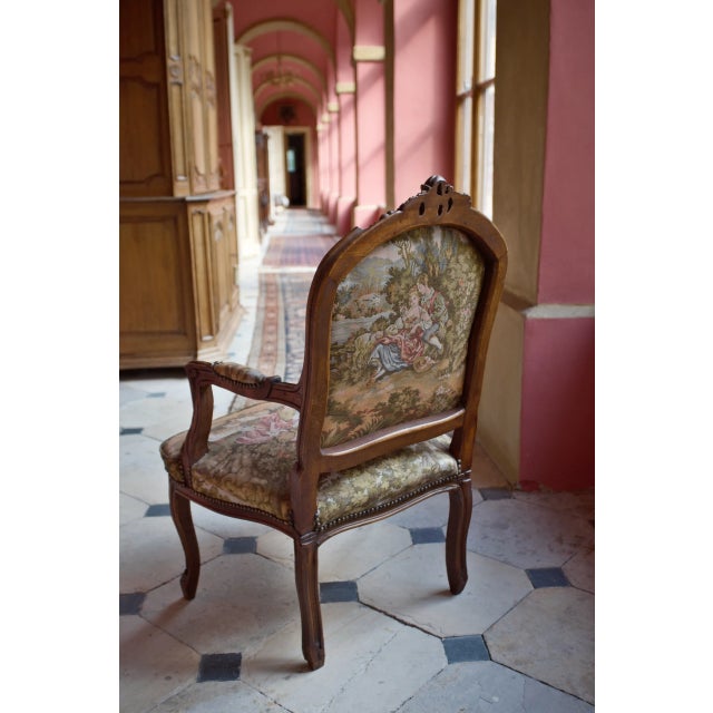 Armchairs Upholstered in Tapestry, Set of 2 For Sale - Image 9 of 11