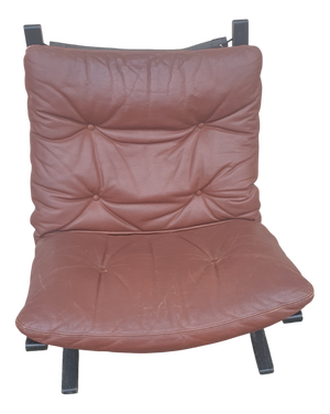 Ergonomic Chair in Leather and Curved Wood, 1970s