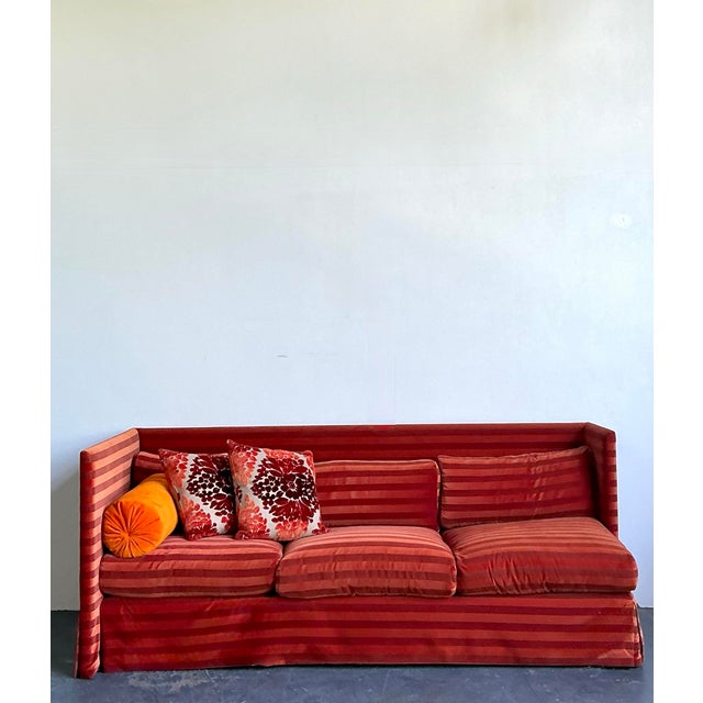 Vintage John Saladino Striped Velvet Sofa For Sale - Image 11 of 12