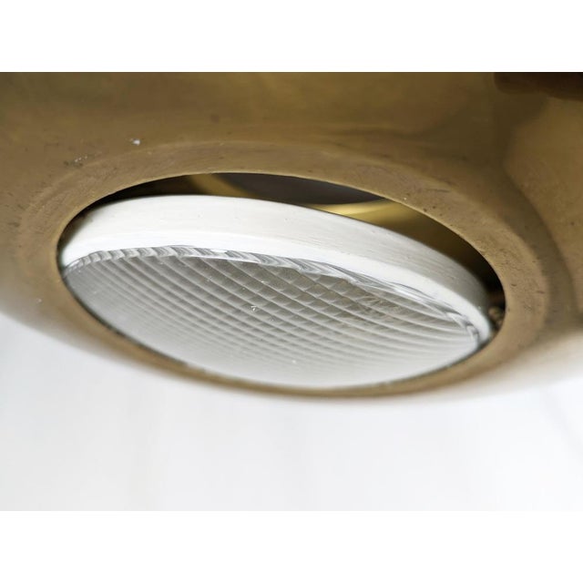 1970s Brass and Optical Glass Nictea Pendant Lamp by Tobia and Afra Scarpa for Flos, 1971 For Sale - Image 5 of 18