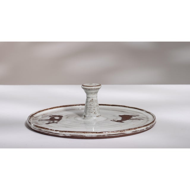 1970s Germany White Ceramic Platter For Sale - Image 12 of 15