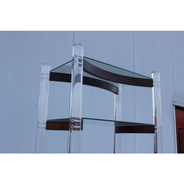 1970s Lucite and Rosewood Etagere For Sale - Image 4 of 9