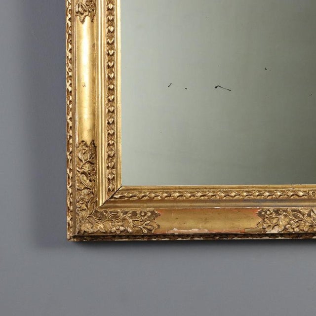 19th Century 19th Century Carved and Gilded Wood Mirror For Sale - Image 5 of 10