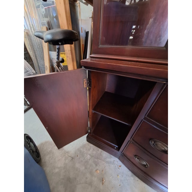 Vintage Drexel New Travis Court Mahogany China Cabinet For Sale - Image 9 of 14