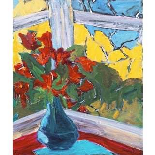 'Still Life of Peruvian Lilies' by Cathy Puccinelli, California Woman Artist, Santa Cruz Art Guild For Sale