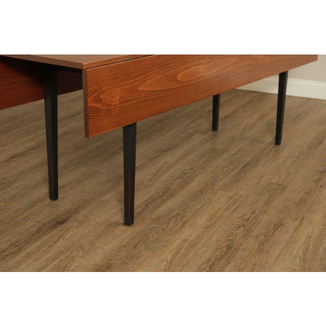 Wood Wayne Kramer Custom Crafted Drop Leaf Harvest Dining table For Sale - Image 7 of 18