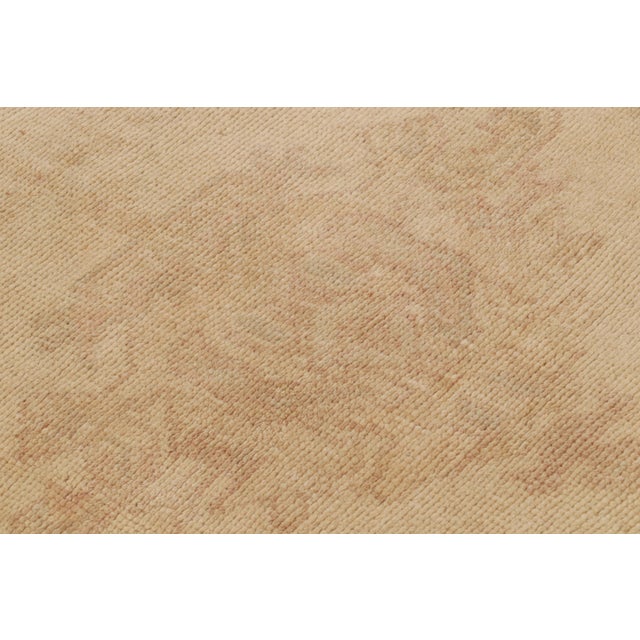 Traditional Vintage Turkish Oushak Rug, Golden-Brown Geometric Medallions - Rug & Kilim For Sale - Image 3 of 8