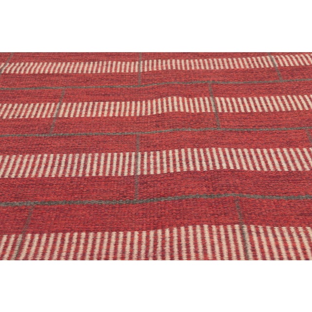 Late 20th Century Vintage Swedish Rollakan Rug, 04'07 X 06'04 For Sale - Image 5 of 10