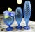 Glass Blue Murano Glass Vases attributed to Novecento Venziano, 1970s, Set of 3 For Sale - Image 7 of 18