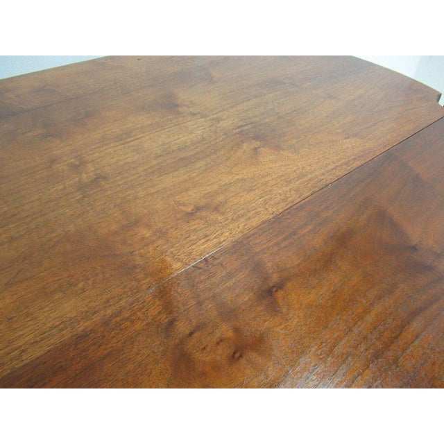 Wood Mid-Century Chrome & Walnut Milo Baughman Style Drop Leaf Floating Table For Sale - Image 7 of 11