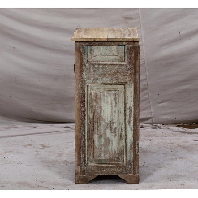 2020s Nightstand Made From Antique Indian Teakwood Architectural Elements For Sale - Image 5 of 8