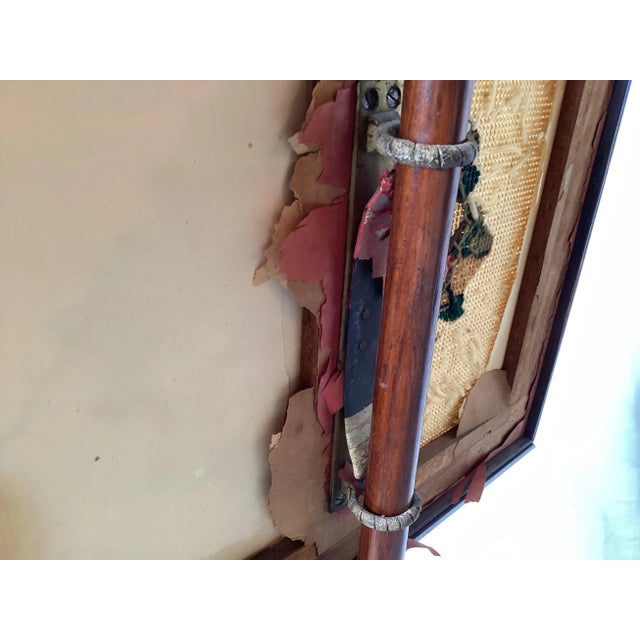 Antique Mahogany Fire Pole Screen For Sale - Image 9 of 12