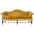 Chinese Chippendale Style Citron Velvet Camel Back Sofa For Sale