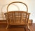 Vintage Rattan & Bamboo Magazine Rack With Curved Handle For Sale - Image 4 of 15