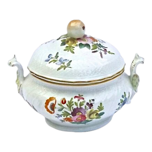 Antique Porcelain Floral Lidded Tureen