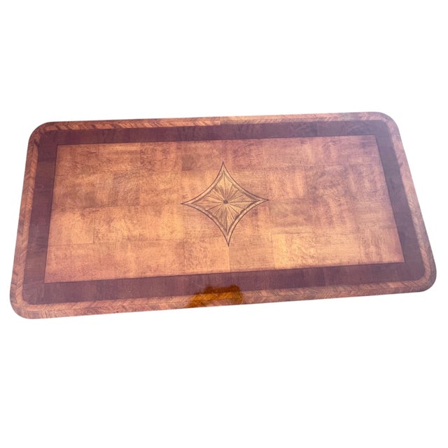 Traditional Late 20th Century Regency Style Inlaid Writing Desk For Sale - Image 3 of 17