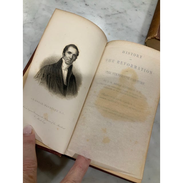 Alexa Hampton 19th‑Century 5‑Volume Antique Book Set - History of the Reformation, J. H. Merle D’Aubigné - Christianity, History Buffs, Book Collectors - See Pics! For Sale - Image 4 of 12