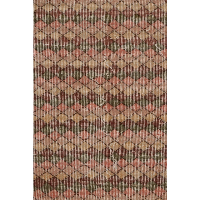1960s Vintage Zeki Müren Runner Rug With Colorful Geometric Patterns From Rug & Kilim For Sale - Image 5 of 7