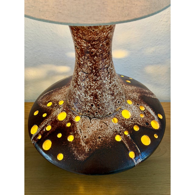 Mid-Century Modern Vintage Table Lamp by Walther Gerhards for Bay Keramik, 1960s For Sale - Image 3 of 4