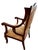 French Provincial Pair of French Provincial Mahogany Armchairs With Floral Upholstery For Sale - Image 3 of 11