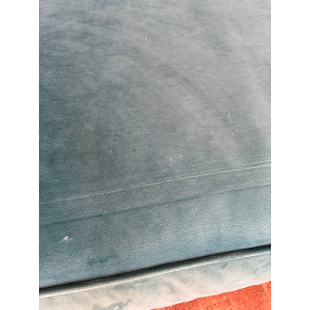 1990s Classic Mahogany and Velvet Daybed For Sale - Image 10 of 11