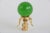 2020s Crystal Ball Lamp Finial - Green For Sale - Image 5 of 5