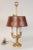 French Louis XVI Style Bronze Bouillotte Lamp With Tole Shade For Sale - Image 3 of 12