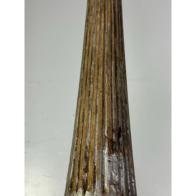 Early 20th Century Italian Silvered Wood and Iron Six-Light Chandelier For Sale In Los Angeles - Image 6 of 13