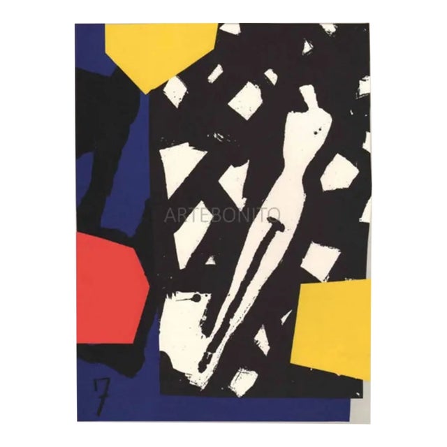 Aki Kuroda Original Lithograph N7-1 Noise 1988 For Sale