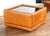 Vintage 1970s black leather and glass coffee table. In very good condition: some patina on the leather and a slight loose...