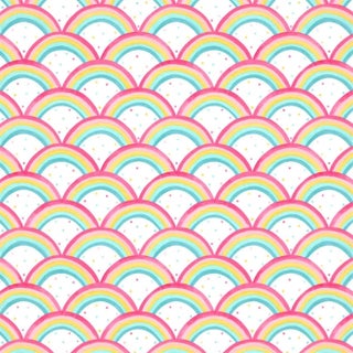 Harlequin Rainbow Brights Wallpaper in Cherry/Blossom/Pineapple/Sky For Sale