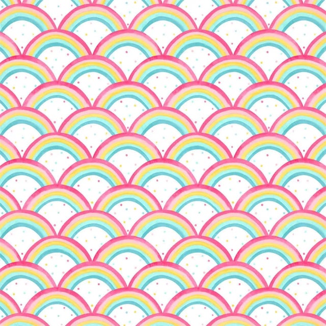 Harlequin Rainbow Brights Wallpaper in Cherry/Blossom/Pineapple/Sky For Sale