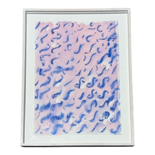 Large Abstract Watercolor/Signed and Dated '93 For Sale
