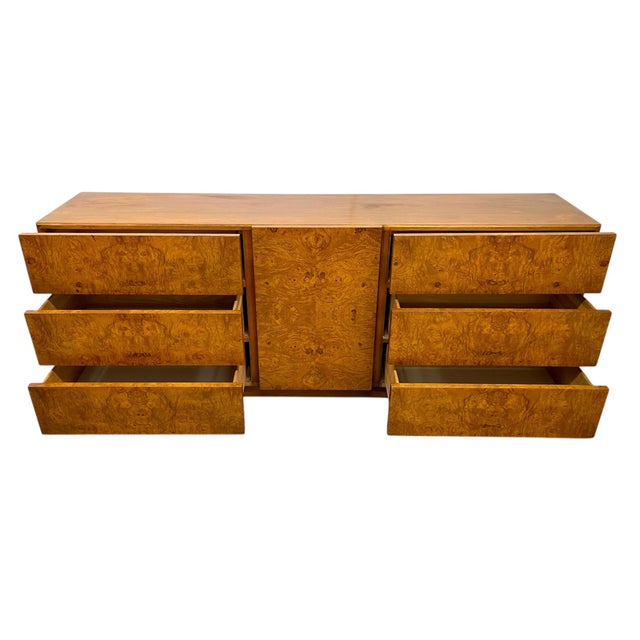 Wood 1970s Milo Baughman for Lane Mid-Century Modern Burl Wood Credenza For Sale - Image 7 of 11