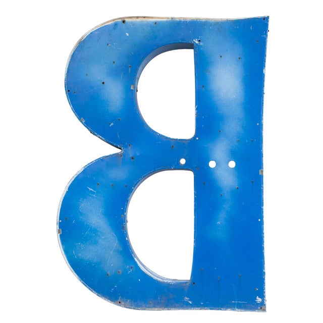 1970s XL Vintage Upper Case Letter “B” For Sale - Image 5 of 10