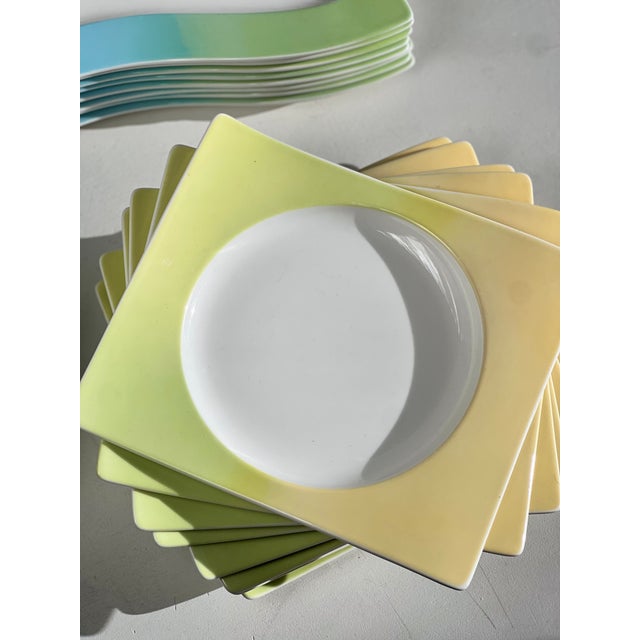 1990s Villeroy & Boch New Wave Lagoon 24 Piece Dinnerware Set Service for 8 For Sale - Image 16 of 18