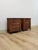 This handsome pair of vintage split bamboo and reed nightstands are a beautifully crafted British Colonial and tropical...