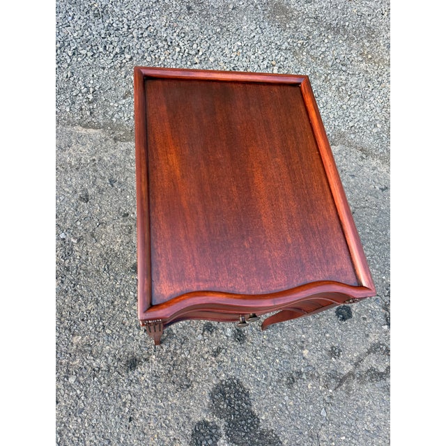 Wood Pair of Antique Federal Style Nightstands/ Side Tables For Sale - Image 7 of 10