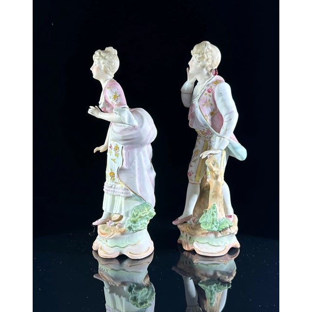 1950s Set of 2 Arnart Bisque Porcelain Figures, #7955, C. 1955 For Sale - Image 5 of 11