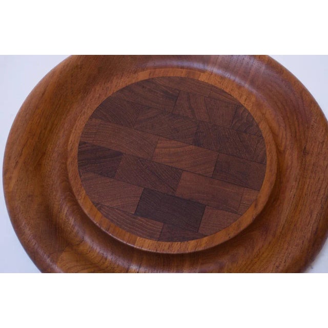 Brown Set of Three Staved Teak Cutting Boards / Trays by Jens Quistgaard for Dansk For Sale - Image 8 of 13