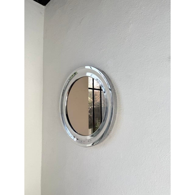 Round Chrome Mirror, Italy, 1960s For Sale - Image 15 of 18