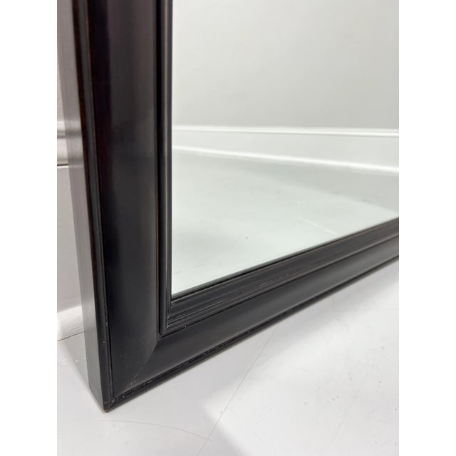 Michael Taylor Michael Taylor for Henredon Mahogany Asian Inspired Ebonized Wall Mirror For Sale - Image 4 of 9