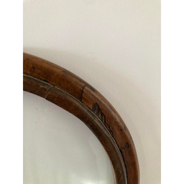 Wood Large Antique Mahogany Magnifying Glass For Sale - Image 7 of 11