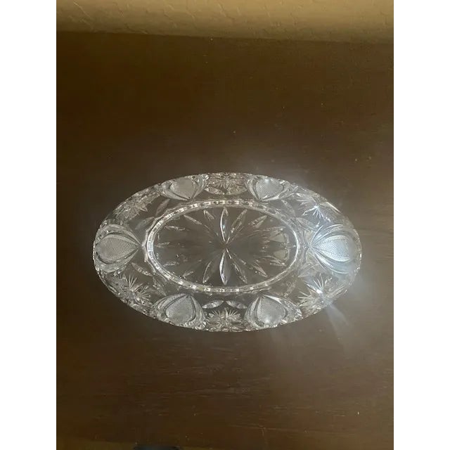 Antique Oblong, Cut Glass Fruit Bowl For Sale - Image 4 of 5