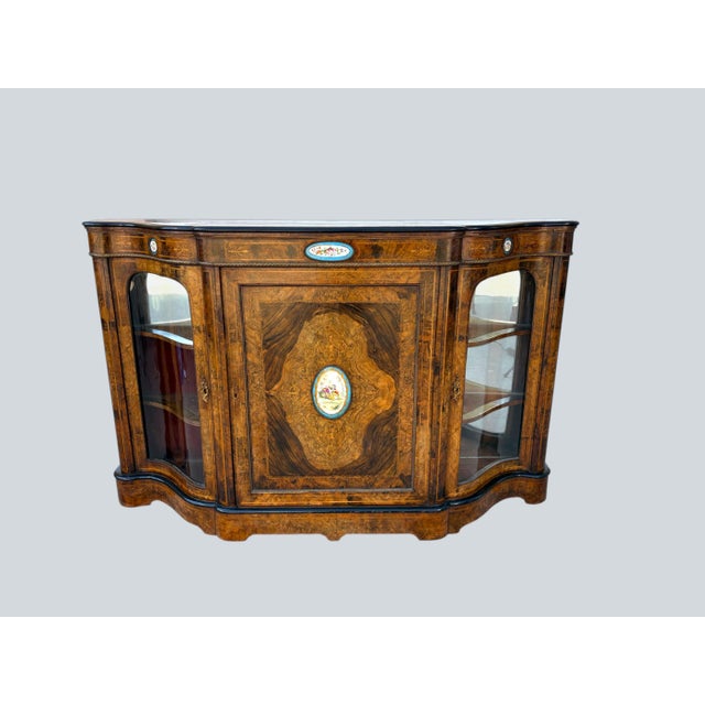French Antique 19th Century Inlaid English Credenza / Sideboard For Sale - Image 3 of 11