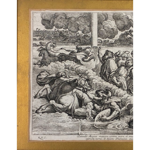 Set of Four Framed Engravings of Classical Biblical Scenes For Sale - Image 11 of 18