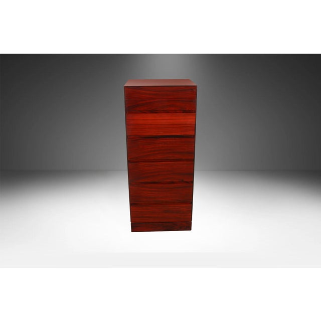 Brown Mid Century Rosewood Lingerie Drawer Chest Dresser Arne Wahl Iversen for Vinde For Sale - Image 8 of 11