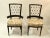 American of Martinsville 1940s American Intricate Diamond Pattern Back Armchairs in Black & Gold - a Pair For Sale - Image 4 of 13