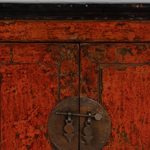 Small Red Chinese Console Sideboard, Circa 1880 For Sale - Image 9 of 12