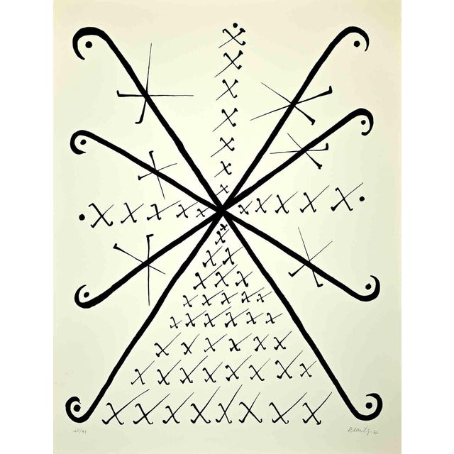 Rafael Alberti, Letter X, Lithograph, 1972 For Sale